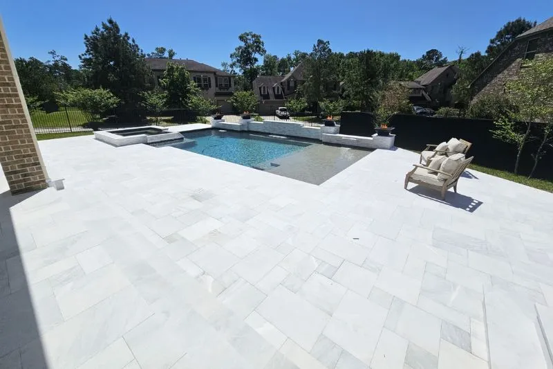 Natural Stone Paver: Marble <strong>Ice White</strong>